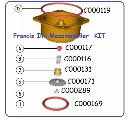 FrancisFrancis X1-X5 Silikonpilz - C000117-für das Ventil Set im  Boiler Francis X