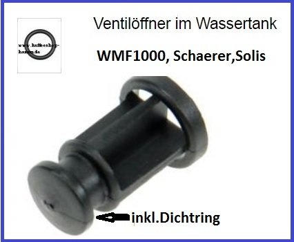 WMF, Schaerer, Solis  Wassertank Ventil schwarz+Dichtring rot