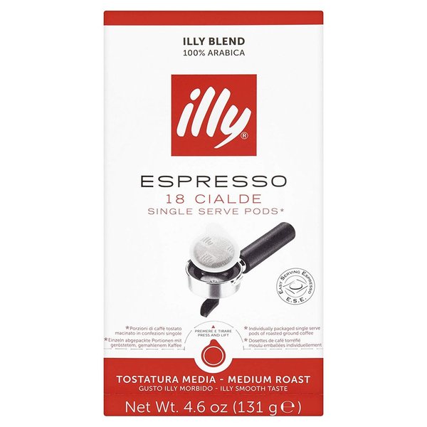 Illy Espresso Röstung N, 18 ESE Pads / Espresso Pods / Cialde, 131 g, 18 Kapseln