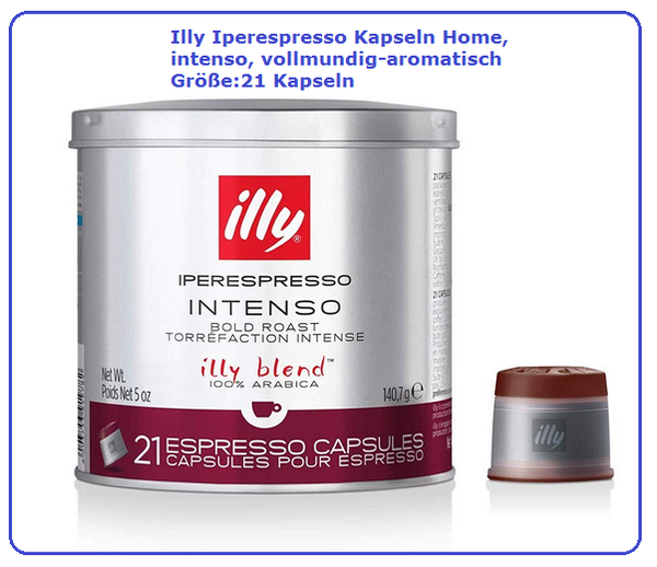 Illy Iperespresso Kapseln Home, intenso, vollmundig-aromatisch